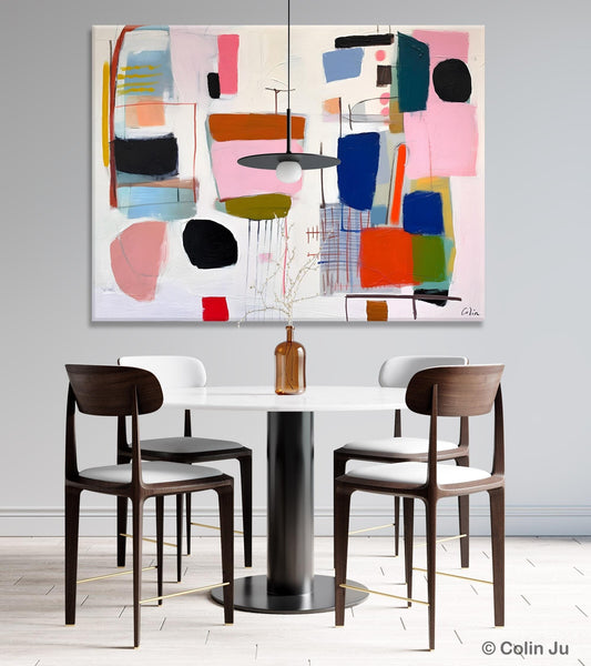 Contemporary Acrylic Painting on Canvas, Original Canvas Art, Large Wall Art Painting for Bedroom, Oversized Modern Abstract Wall Paintings-Grace Painting Crafts
