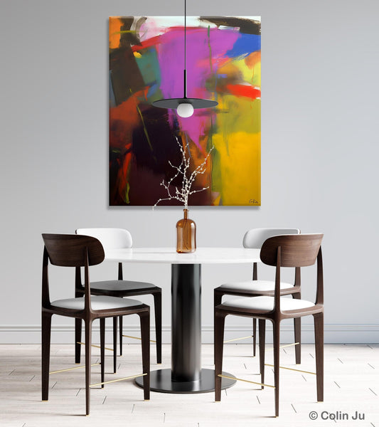 Large Original Abstract Wall Art, Contemporary Acrylic Paintings, Extra Large Abstract Painting for Dining Room, Abstract Painting on Canvas-Grace Painting Crafts