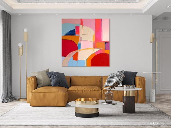 Modern Acrylic Artwork, Simple Canvas Paintings, Large Abstract Painting for Dining Room, Contemporary Canvas Art, Original Modern Wall Art-Grace Painting Crafts