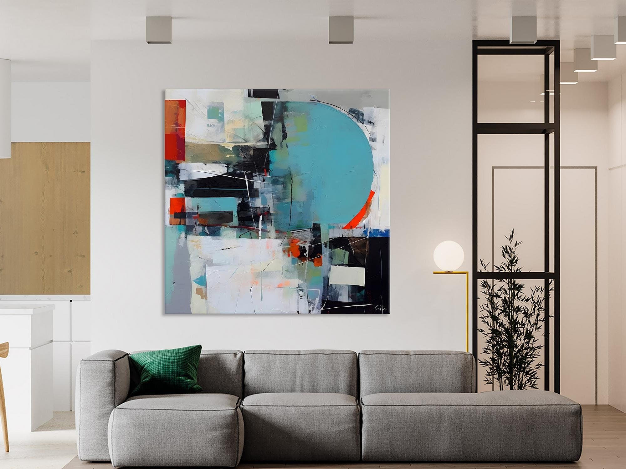 Modern Acrylic Artwork, Original Modern Paintings, Contemporary Canvas Art for Bedroom, Heavy Texture Canvas Art, Large Abstract Paintings-Grace Painting Crafts