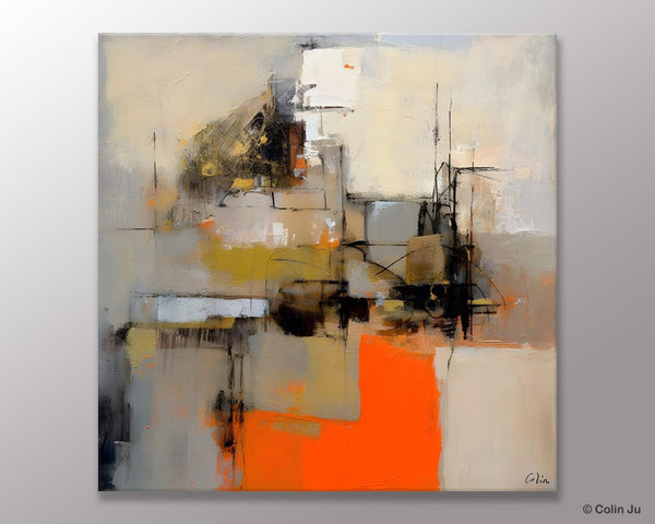 Large Abstract Art for Bedroom, Original Abstract Wall Art, Simple Modern Acrylic Artwork, Modern Canvas Paintings, Contemporary Canvas Art-Grace Painting Crafts