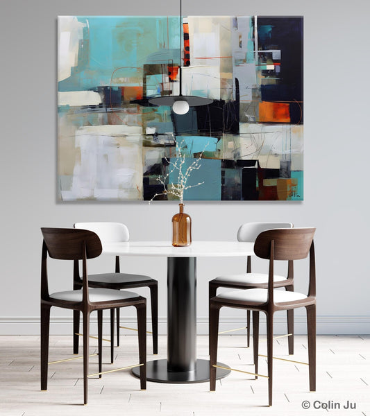 Extra Large Paintings for Dining Room, Abstract Wall Paintings, Hand Painted Canvas Art, Original Artowrk, Contemporary Wall Art Paintings-Grace Painting Crafts
