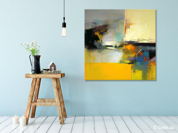 Simple Modern Acrylic Artwork, Modern Canvas Paintings, Large Abstract Art for Bedroom, Original Abstract Wall Art, Contemporary Canvas Art-Grace Painting Crafts