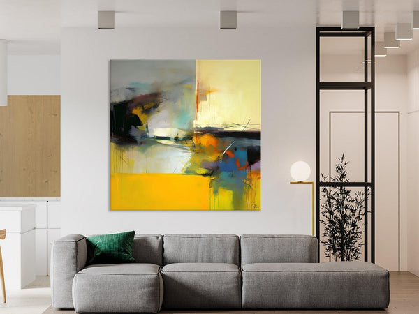 Simple Modern Acrylic Artwork, Modern Canvas Paintings, Large Abstract Art for Bedroom, Original Abstract Wall Art, Contemporary Canvas Art-Grace Painting Crafts