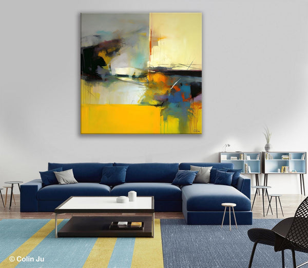 Simple Modern Acrylic Artwork, Modern Canvas Paintings, Large Abstract Art for Bedroom, Original Abstract Wall Art, Contemporary Canvas Art-Grace Painting Crafts