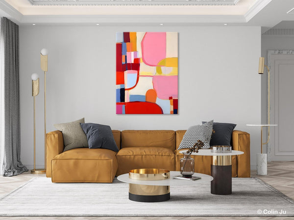 Original Canvas Artwork, Contemporary Acrylic Painting on Canvas, Large Painting for Dining Room, Simple Abstract Art, Wall Art Paintings-Grace Painting Crafts