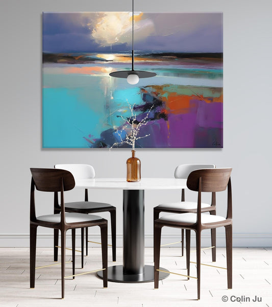 Original Landscape Paintings, Landscape Canvas Paintings for Living Room, Extra Large Modern Wall Art Paintings, Acrylic Painting on Canvas-Grace Painting Crafts
