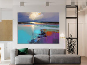 Original Landscape Paintings, Landscape Canvas Paintings for Living Room, Extra Large Modern Wall Art Paintings, Acrylic Painting on Canvas-Grace Painting Crafts