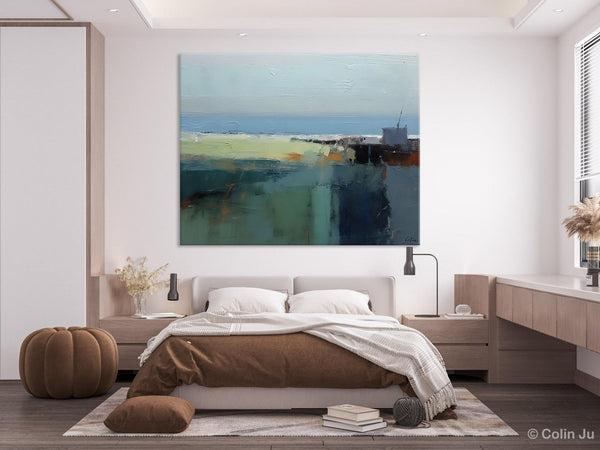 Landscape Acrylic Paintings, Landscape Abstract Paintings, Modern Wall Art for Living Room, Original Abstract Abstract Painting on Canvas-Grace Painting Crafts