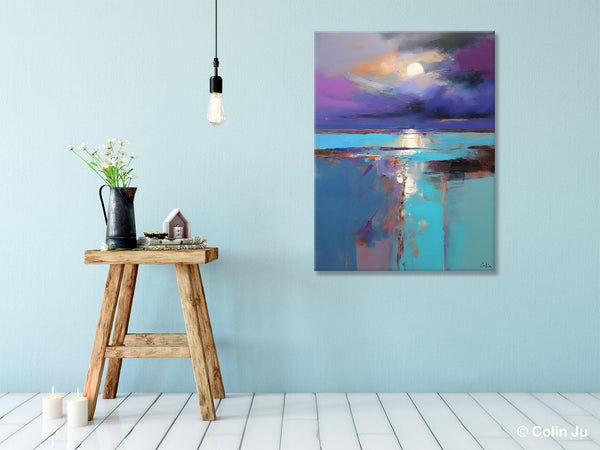 Extra Large Original Art, Landscape Painting on Canvas, Hand Painted Canvas Art, Abstract Landscape Artwork, Contemporary Wall Art Paintings-Grace Painting Crafts