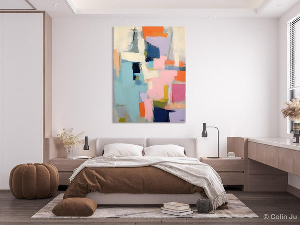 Large Wall Art Painting for Bedroom, Original Canvas Art, Contemporary Acrylic Painting on Canvas, Oversized Modern Abstract Wall Paintings-Grace Painting Crafts