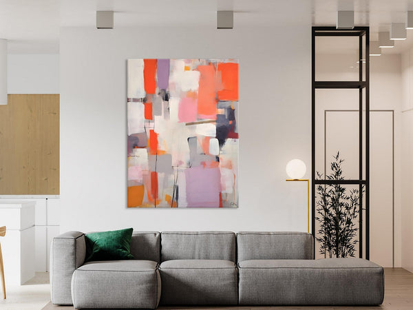Large Painting for Dining Room, Original Canvas Artwork, Contemporary Acrylic Painting on Canvas, Simple Abstract Art, Wall Art Paintings-Grace Painting Crafts