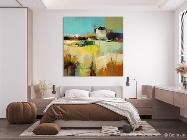 Landscape Canvas Paintings, Landscape Acrylic Art, Original Abstract Art, Hand Painted Canvas Art, Large Landscape Paintings for Living Room-Grace Painting Crafts