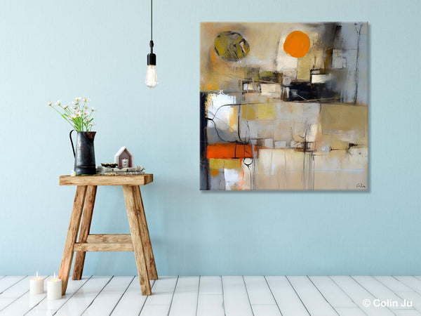Large Abstract Art for Bedroom, Simple Modern Acrylic Art, Modern Original Abstract Art, Canvas Paintings for Sale, Contemporary Canvas Art-Grace Painting Crafts