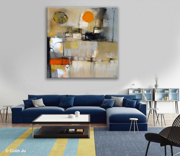 Large Abstract Art for Bedroom, Simple Modern Acrylic Art, Modern Original Abstract Art, Canvas Paintings for Sale, Contemporary Canvas Art-Grace Painting Crafts