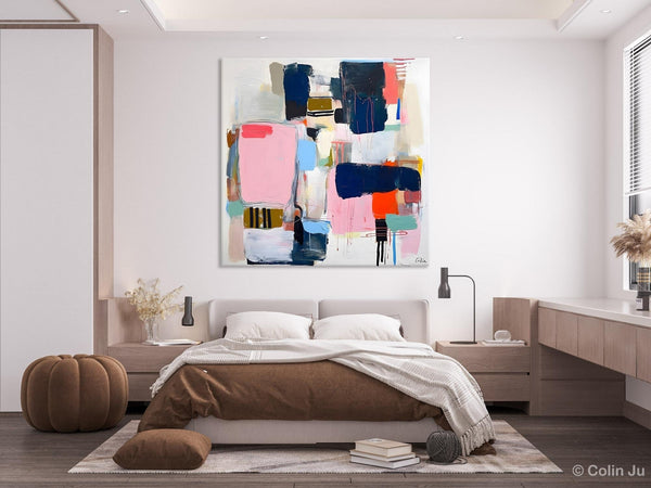 Modern Original Abstract Wall Art, Contemporary Canvas Art, Canvas Paintings, Large Abstract Art for Bedroom, Simple Modern Acrylic Artwork-Grace Painting Crafts