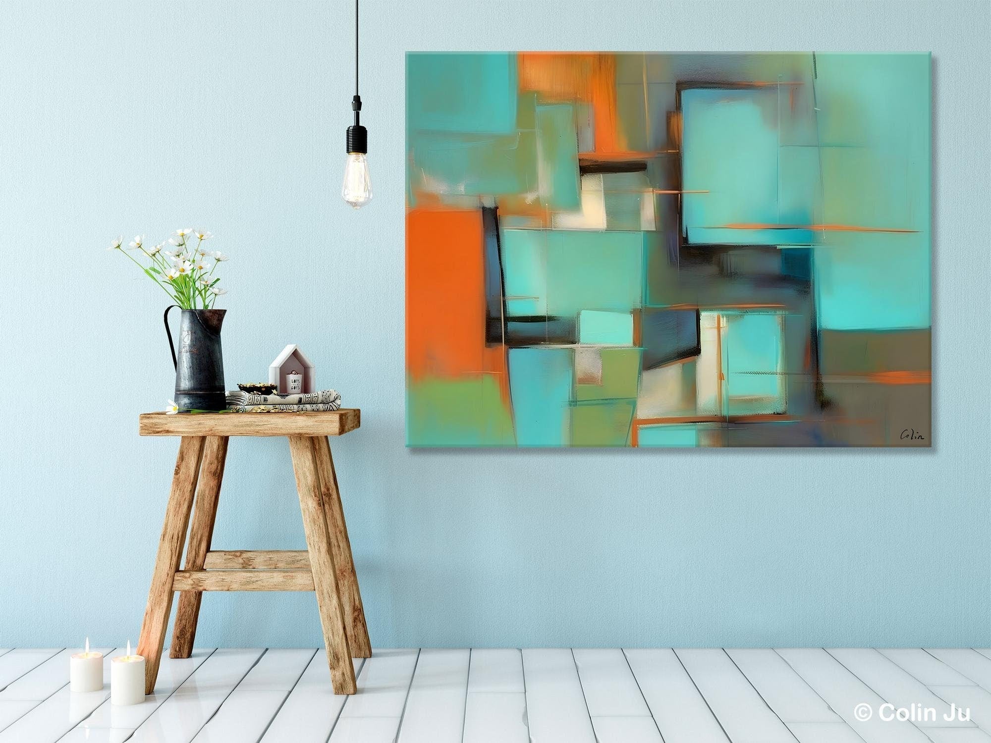 Large Canvas Art Painting for Bedroom, Huge Modern Abstract Paintings, Hand Painted Original Canvas Wall Art, Contemporary Acrylic Paintings-Grace Painting Crafts