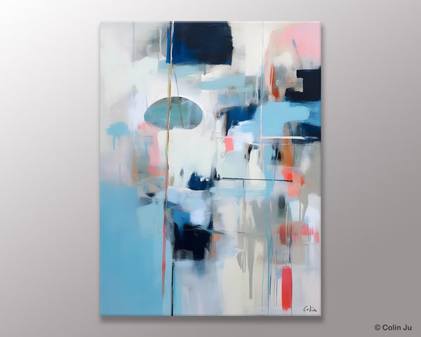 Large Wall Paintings for Bedroom, Contemporary Abstract Paintings on Canvas, Oversized Abstract Wall Art Paintings, Original Abstract Art-Grace Painting Crafts