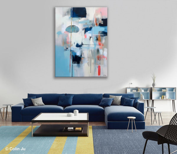 Large Wall Paintings for Bedroom, Contemporary Abstract Paintings on Canvas, Oversized Abstract Wall Art Paintings, Original Abstract Art-Grace Painting Crafts