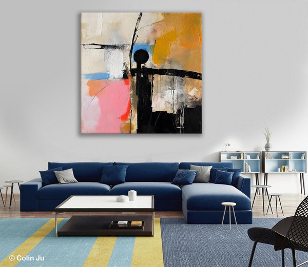 Extra Large Abstract Paintings for Bedroom, Original Modern Acrylic Wall Art, Modern Canvas Art Paintings, Abstract Wall Art for Dining Room-Grace Painting Crafts