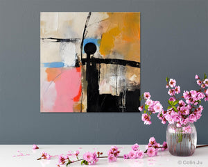 Extra Large Abstract Paintings for Bedroom, Original Modern Acrylic Wall Art, Modern Canvas Art Paintings, Abstract Wall Art for Dining Room-Grace Painting Crafts