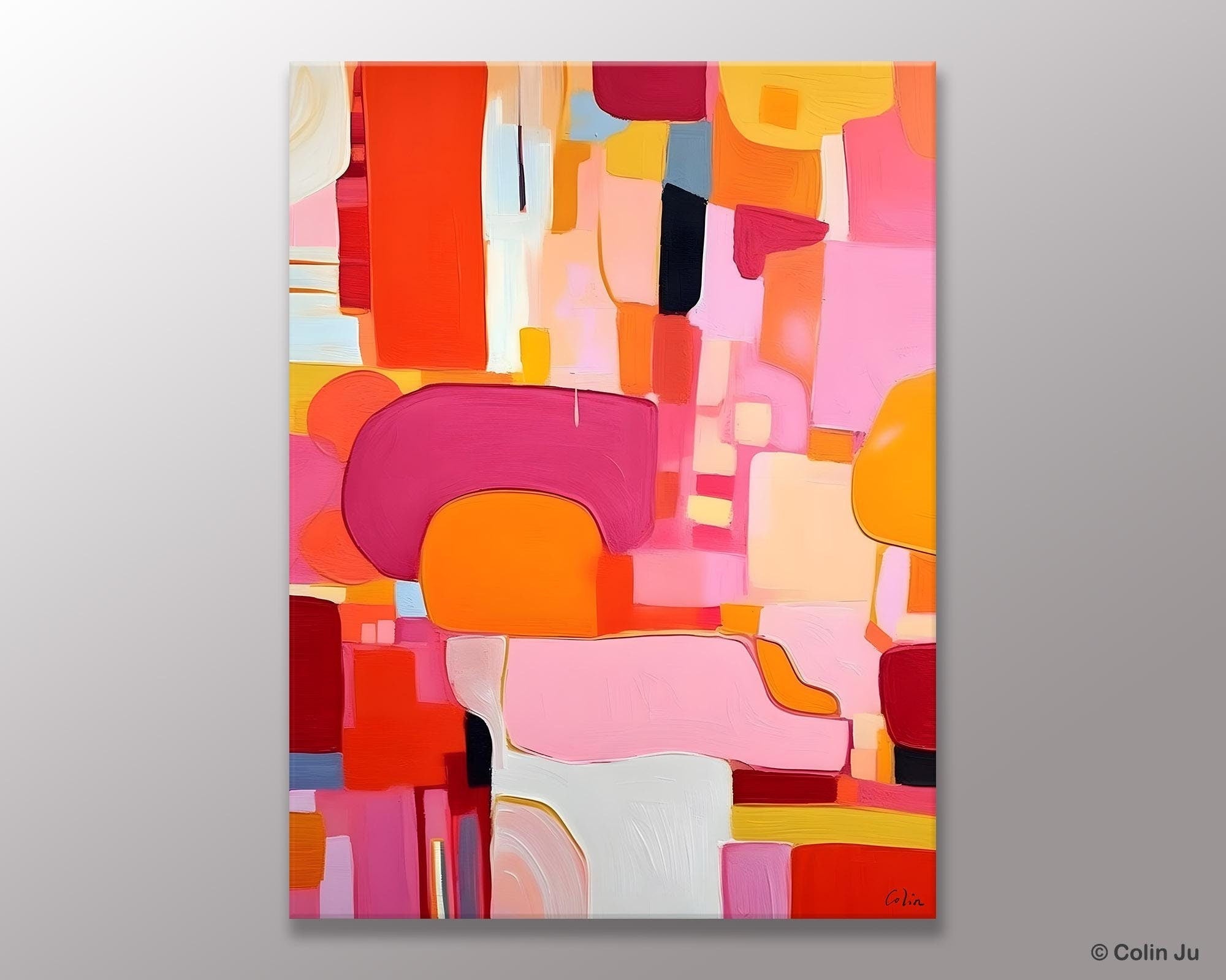 Large Modern Canvas Artwork, Original Wall Art Paintings, Large Paintings for Bedroom, Hand Painted Canvas Art, Acrylic Painting on Canvas-Grace Painting Crafts