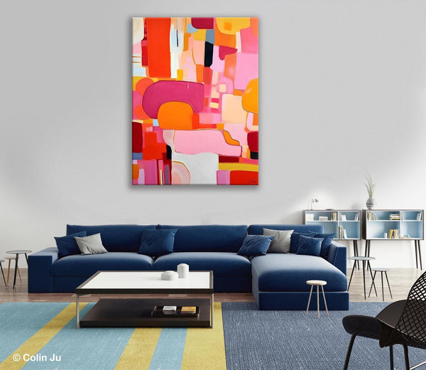 Large Modern Canvas Artwork, Original Wall Art Paintings, Large Paintings for Bedroom, Hand Painted Canvas Art, Acrylic Painting on Canvas-Grace Painting Crafts