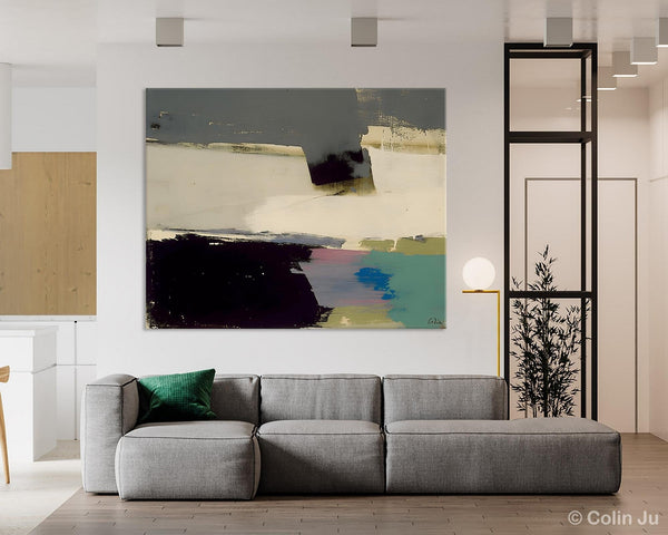 Abstract Landscape Paintings, Modern Wall Art for Living Room, Landscape Acrylic Paintings, Original Abstract Abstract Painting on Canvas-Grace Painting Crafts