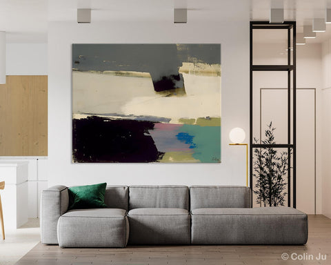 Abstract Landscape Paintings, Modern Wall Art for Living Room, Landscape Acrylic Paintings, Original Abstract Abstract Painting on Canvas-Grace Painting Crafts