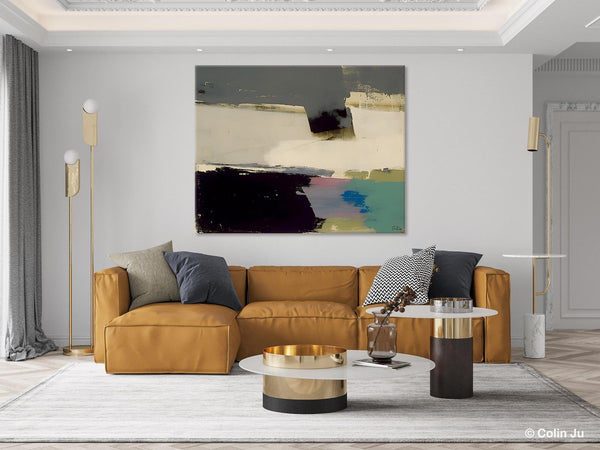 Abstract Landscape Paintings, Modern Wall Art for Living Room, Landscape Acrylic Paintings, Original Abstract Abstract Painting on Canvas-Grace Painting Crafts