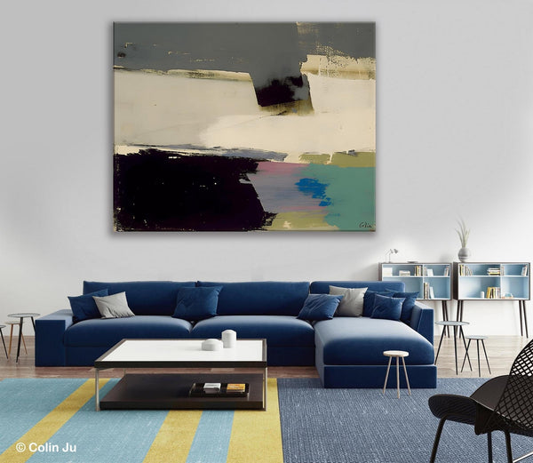 Abstract Landscape Paintings, Modern Wall Art for Living Room, Landscape Acrylic Paintings, Original Abstract Abstract Painting on Canvas-Grace Painting Crafts
