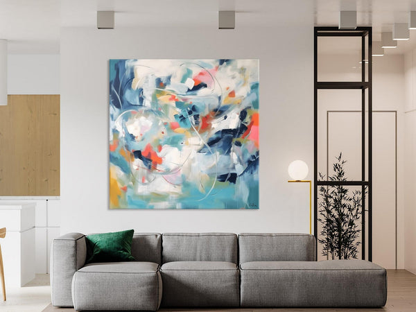 Modern Acrylic Art, Modern Original Abstract Art, Large Abstract Art for Bedroom, Simple Canvas Paintings for Sale, Contemporary Canvas Art-Grace Painting Crafts