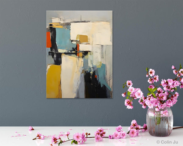 Large Modern Canvas Paintings, Heavy Texture Paintings, Large Original Wall Art Painting for Bedroom, Acrylic Paintings on Canvas-Grace Painting Crafts
