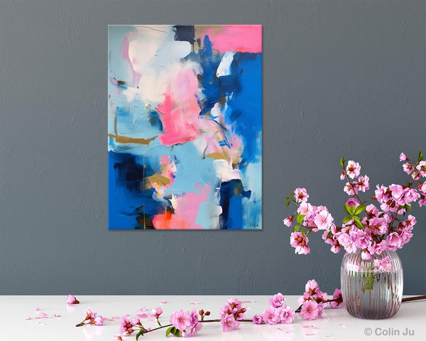 Large Abstract Painting for Bedroom, Oversized Canvas Wall Art Paintings, Original Modern Artwork, Contemporary Acrylic Painting on Canvas-Grace Painting Crafts