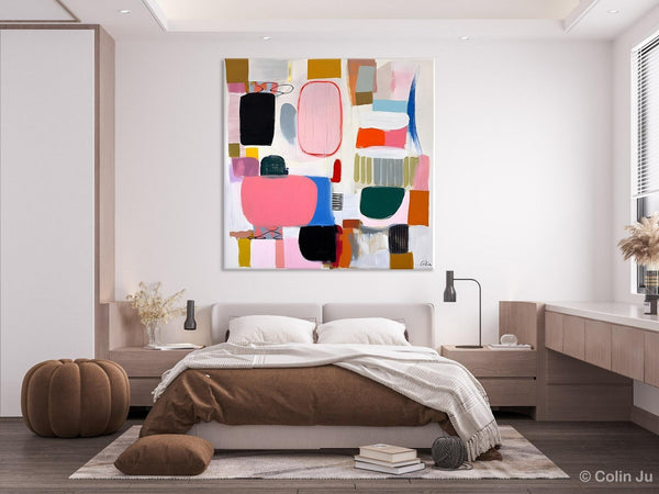 Geometric Modern Acrylic Art, Modern Original Abstract Art, Large Wall Art for Bedroom, Canvas Paintings for Sale, Contemporary Canvas Art-Grace Painting Crafts