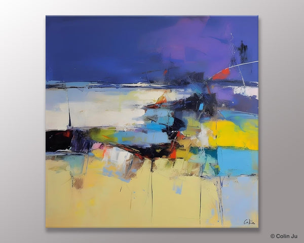 Original Modern Abstract Artwork, Geometric Modern Canvas Art, Extra Large Canvas Paintings for Living Room, Abstract Wall Art for Sale-Grace Painting Crafts