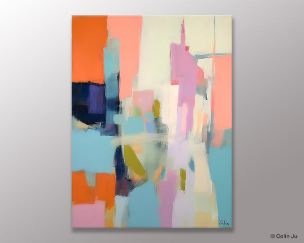 Large Modern Canvas Art for Bedroom, Original Wall Art Paintings, Large Paintings for Sale, Hand Painted Canvas Art, Acrylic Art on Canvas-Grace Painting Crafts