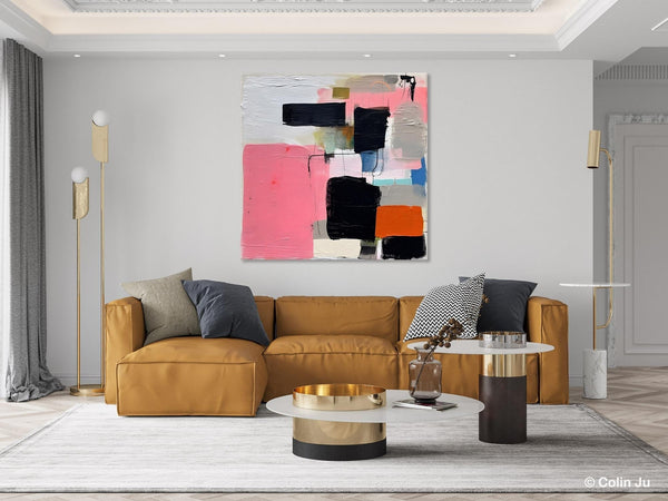 Modern Original Abstract Art, Large Wall Art for Bedroom, Geometric Modern Acrylic Art, Canvas Paintings for Sale, Contemporary Canvas Art-Grace Painting Crafts