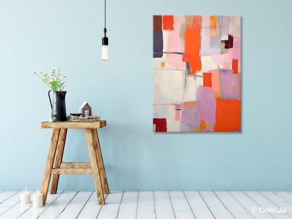 Large Modern Canvas Art for Dining Room, Simple Abstract Art, Large Original Wall Art Painting for Bedroom, Acrylic Paintings on Canvas-Grace Painting Crafts