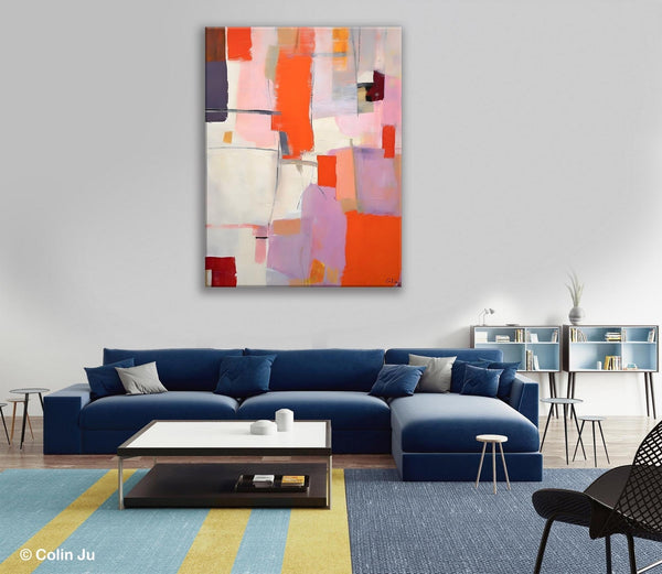 Large Modern Canvas Art for Dining Room, Simple Abstract Art, Large Original Wall Art Painting for Bedroom, Acrylic Paintings on Canvas-Grace Painting Crafts