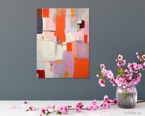 Large Modern Canvas Art for Dining Room, Simple Abstract Art, Large Original Wall Art Painting for Bedroom, Acrylic Paintings on Canvas-Grace Painting Crafts