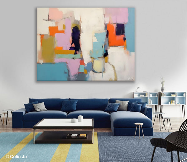 Oversized Abstract Wall Art Paintings, Large Wall Painting for Living Room, Contemporary Abstract Paintings on Canvas, Original Abstract Art-Grace Painting Crafts