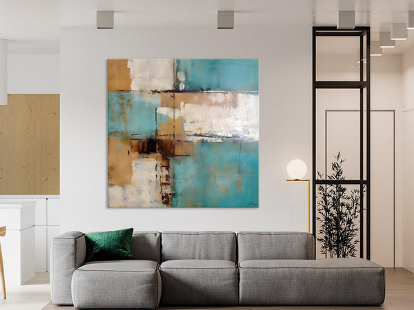 Large Wall Art for Bedroom, Geometric Modern Acrylic Art, Modern Original Abstract Art, Canvas Paintings for Sale, Contemporary Canvas Art-Grace Painting Crafts