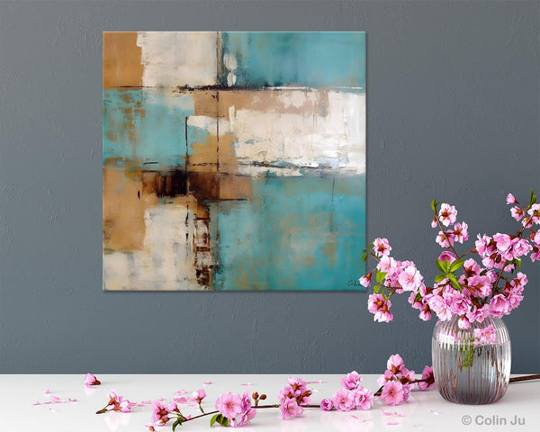 Large Wall Art for Bedroom, Geometric Modern Acrylic Art, Modern Original Abstract Art, Canvas Paintings for Sale, Contemporary Canvas Art-Grace Painting Crafts