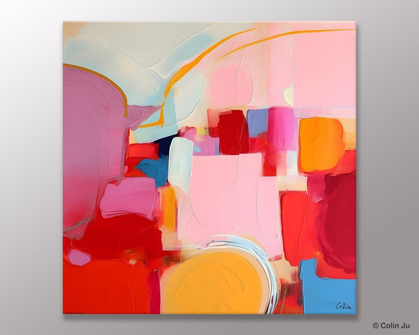 Large Abstract Art for Bedroom, Original Abstract Wall Art, Modern Canvas Paintings, Simple Modern Acrylic Artwork, Contemporary Canvas Art-Grace Painting Crafts