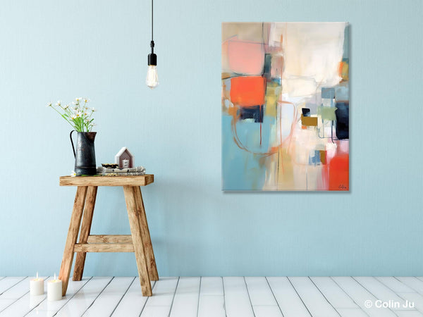 Large Wall Paintings for Bedroom, Original Abstract Art, Contemporary Abstract Paintings on Canvas, Oversized Abstract Wall Art Paintings-Grace Painting Crafts