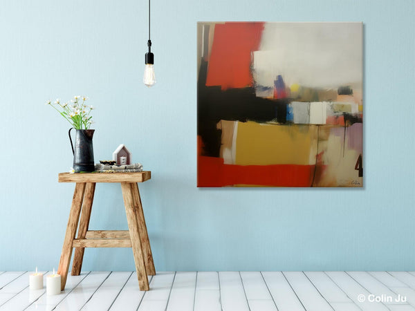 Modern Original Abstract Art, Canvas Paintings for Sale, Large Wall Art for Bedroom, Geometric Modern Acrylic Art, Contemporary Canvas Art-Grace Painting Crafts