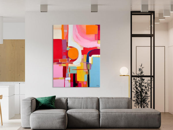 Simple Modern Wall Art, Oversized Contemporary Canvas Art, Original Abstract Paintings, Extra Large Acrylic Painting for Living Room-Grace Painting Crafts