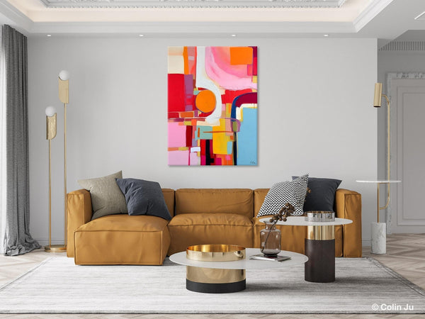 Simple Modern Wall Art, Oversized Contemporary Canvas Art, Original Abstract Paintings, Extra Large Acrylic Painting for Living Room-Grace Painting Crafts