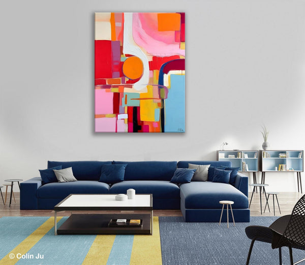 Simple Modern Wall Art, Oversized Contemporary Canvas Art, Original Abstract Paintings, Extra Large Acrylic Painting for Living Room-Grace Painting Crafts